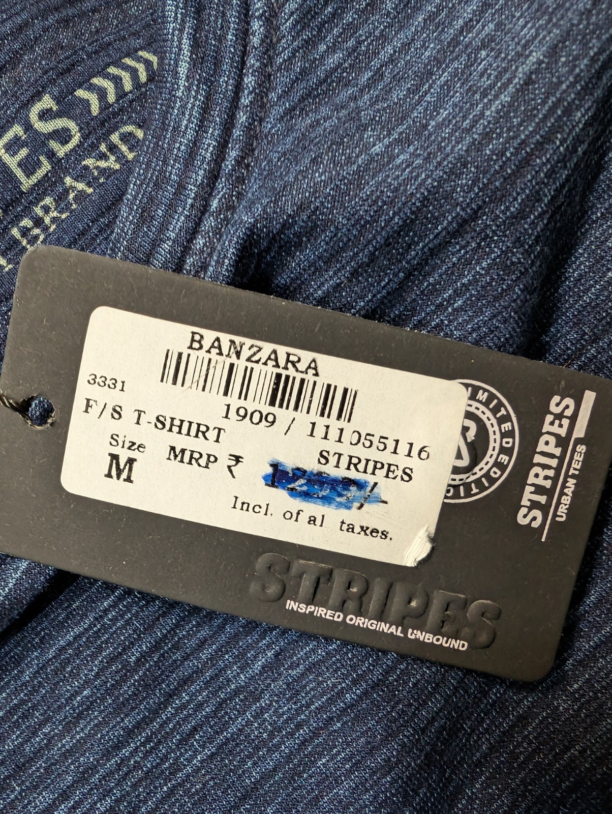 Stripes Blue Long Sleeve T-Shirt Men’s NWT