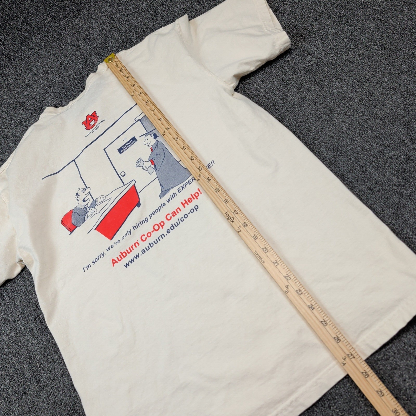 Comfort Colors Auburn University Co-Op Graphic Pocket Shirt Medium Ivory Cotton