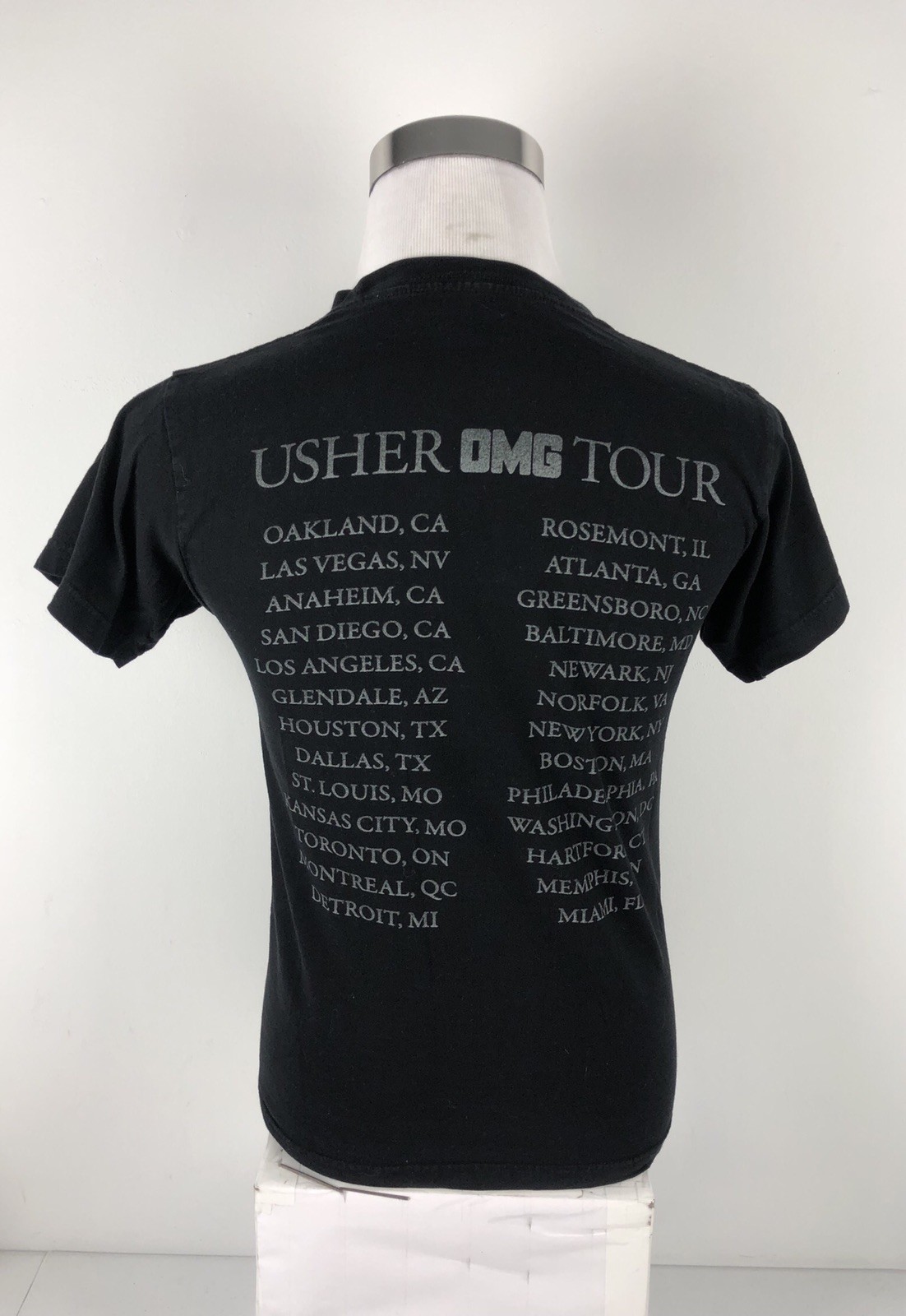 Usher OMG Mens Small Shirt Concert Bravado USA Tour 100% Cotton