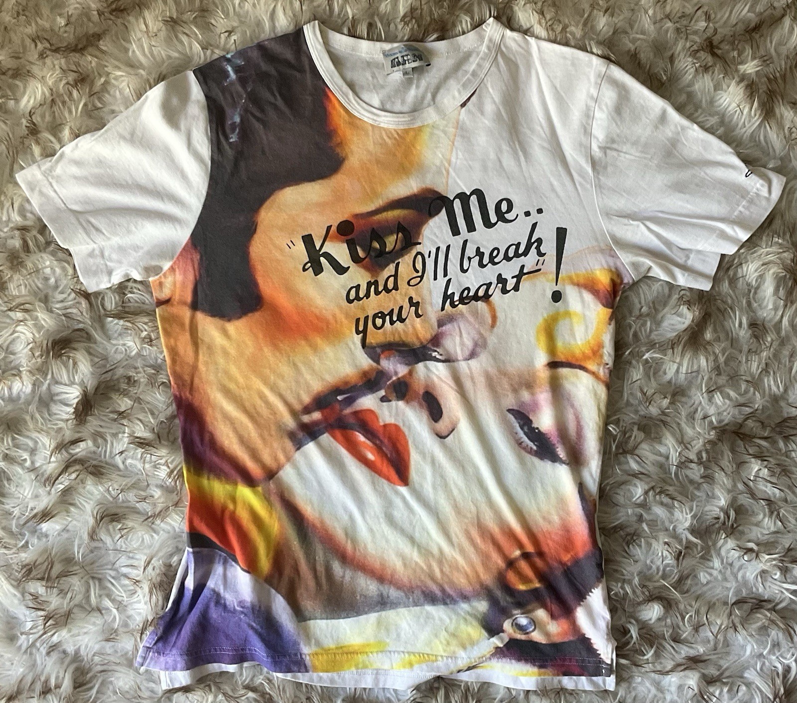 Vivienne Westwood Men’s L Multicolor Graphic Print Cotton Jersey Crew T-Shirt