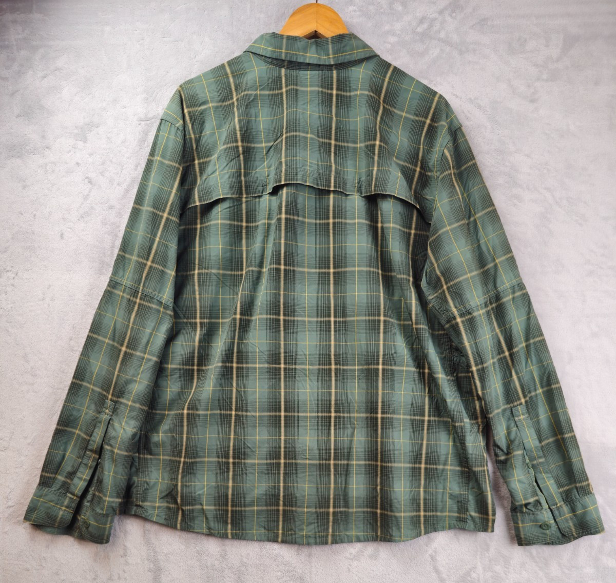 REI Co-Op Mens Sahara Shirt XXL Green Plaid Long Sleeve Button Up Outdoor Hiking