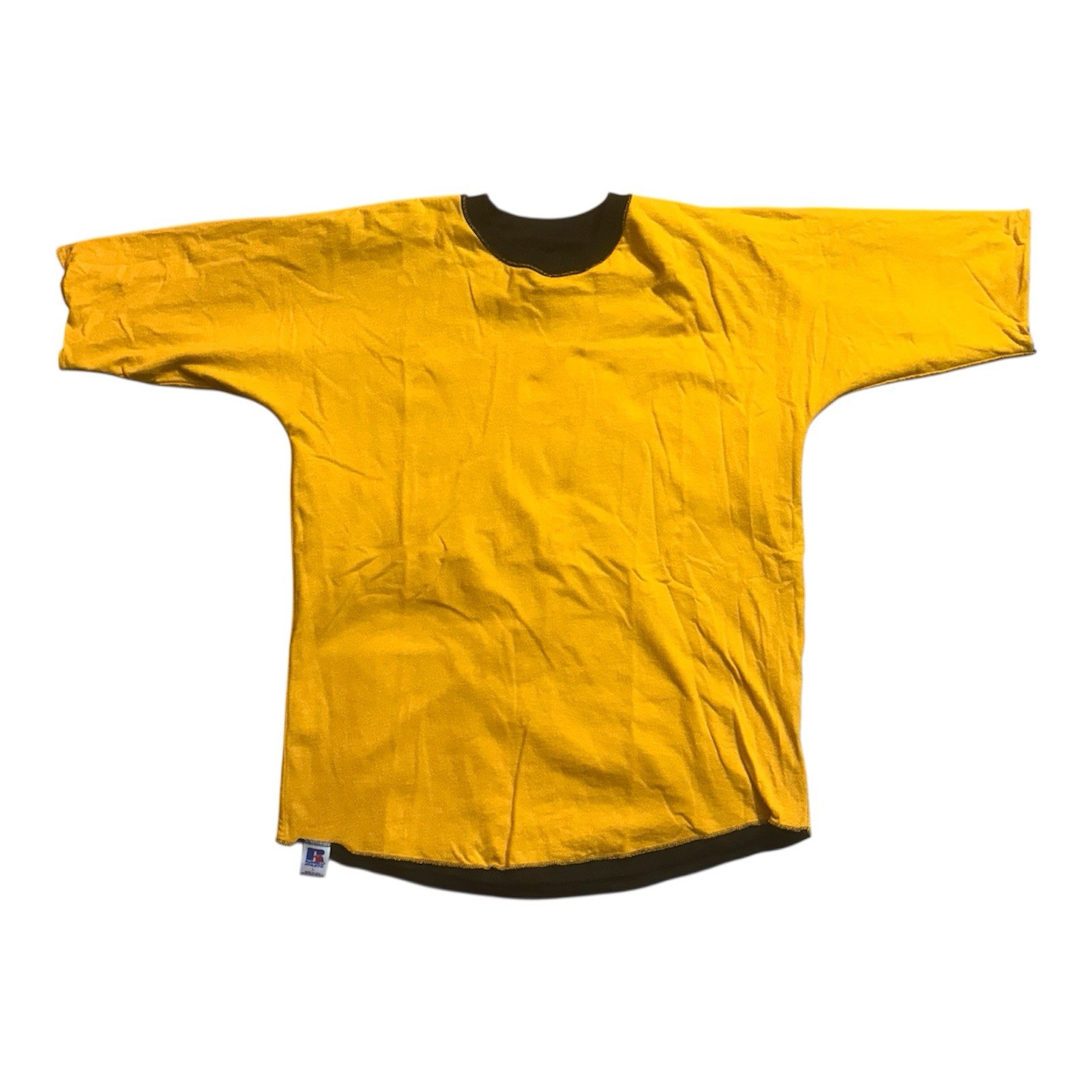 Vintage 90s Russell Athletic Double Face Reversible T Shirt Size Large