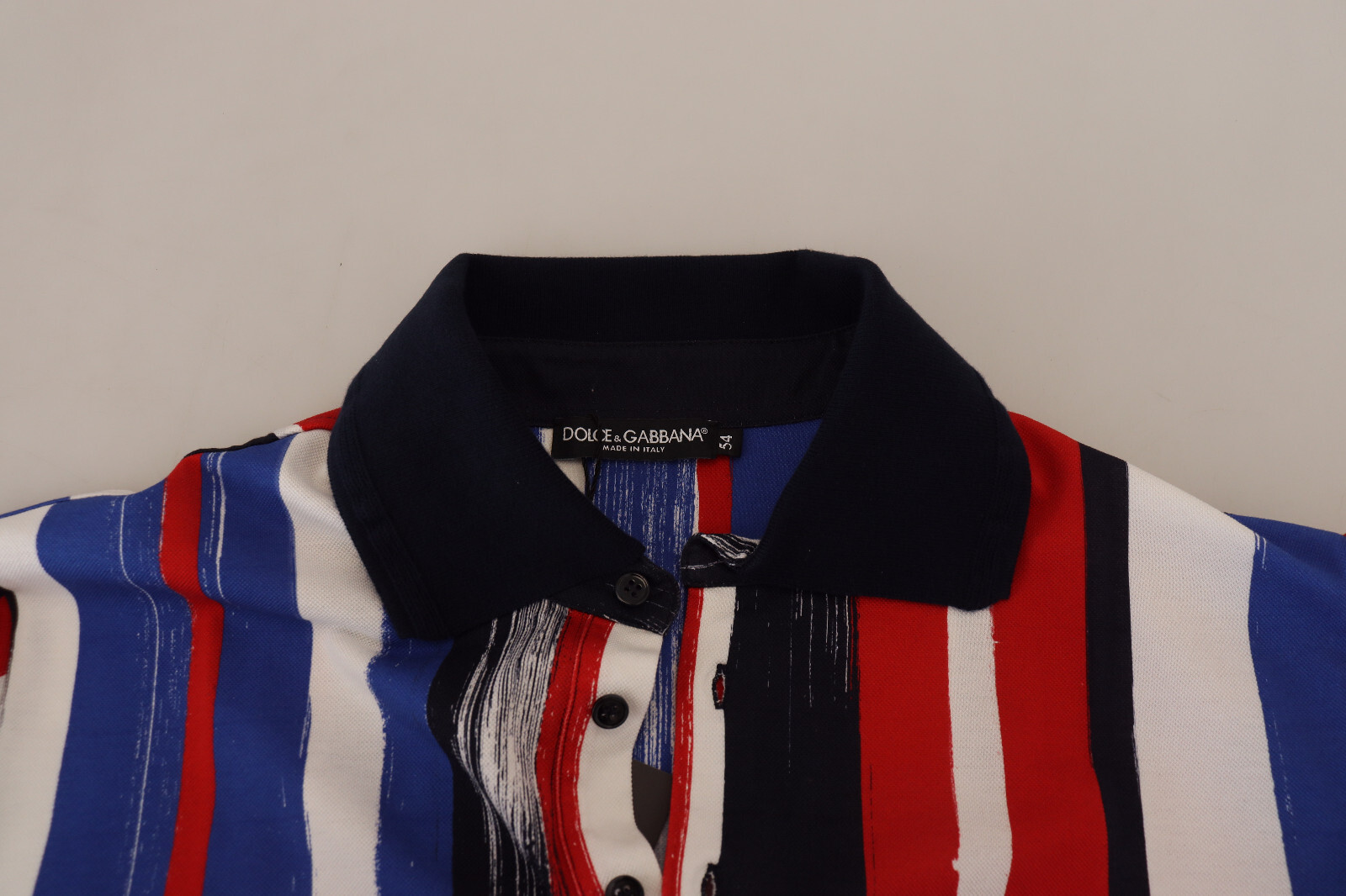 DOLCE & GABBANA T-shirt Multicolor Cotton Polo Top Mens IT48/ US38 /M RRP $800