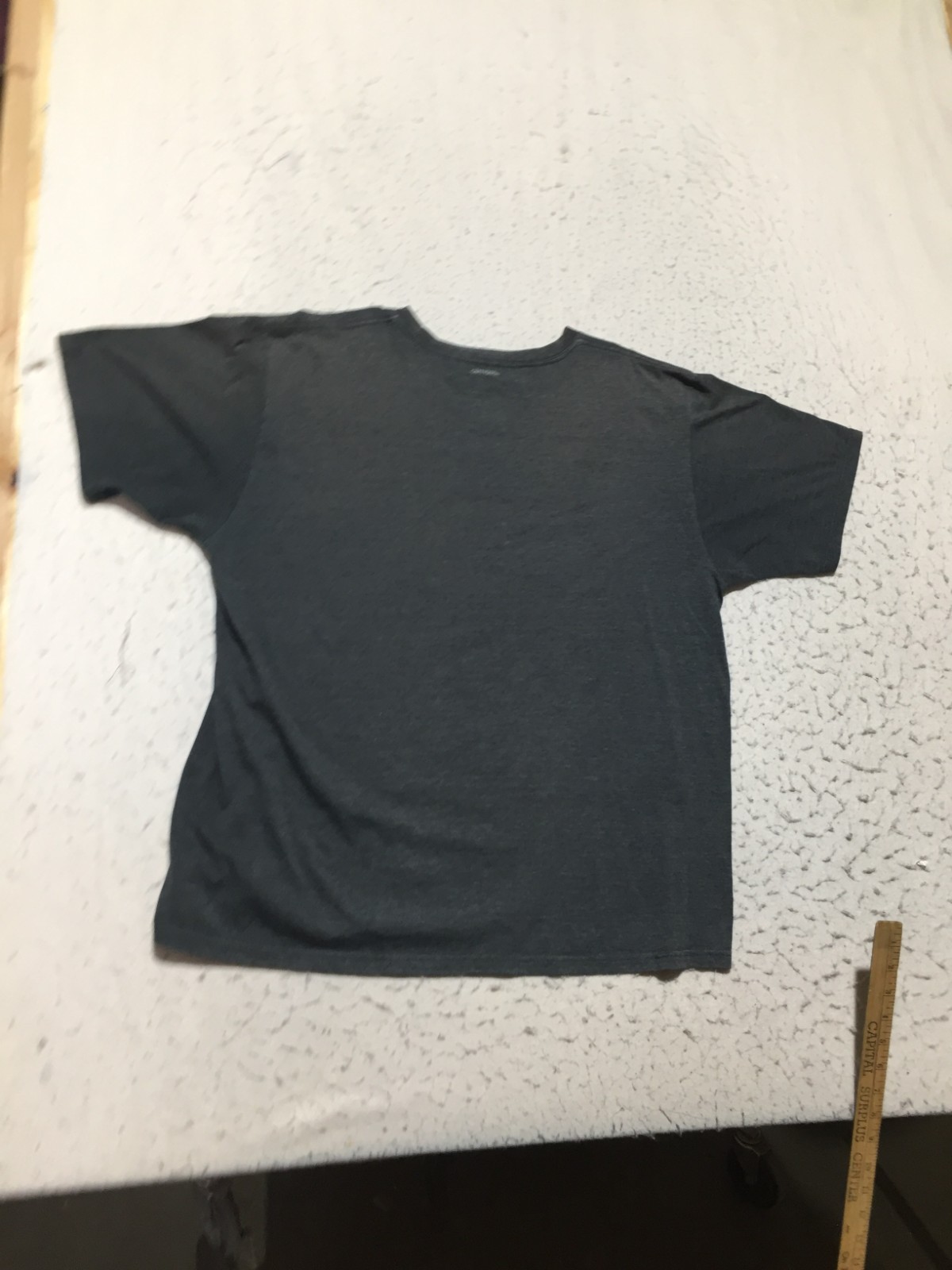 Adidas Football Graphic Print T Shirt Mens XL Gray Climalite Short Sleeve Crew