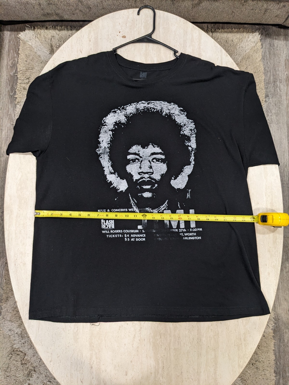 Vintage Flashback 2XL Jimmy Hendrix Black With grey Print T Shirts