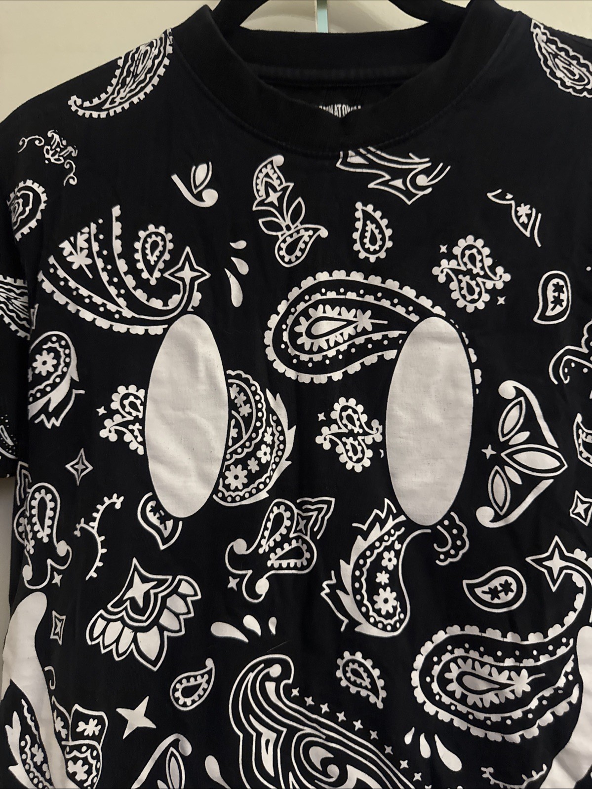 Chinatown Market x YG 4Hunnid Smiley Paisley Bandana T-Shirt Black Men’s Size S