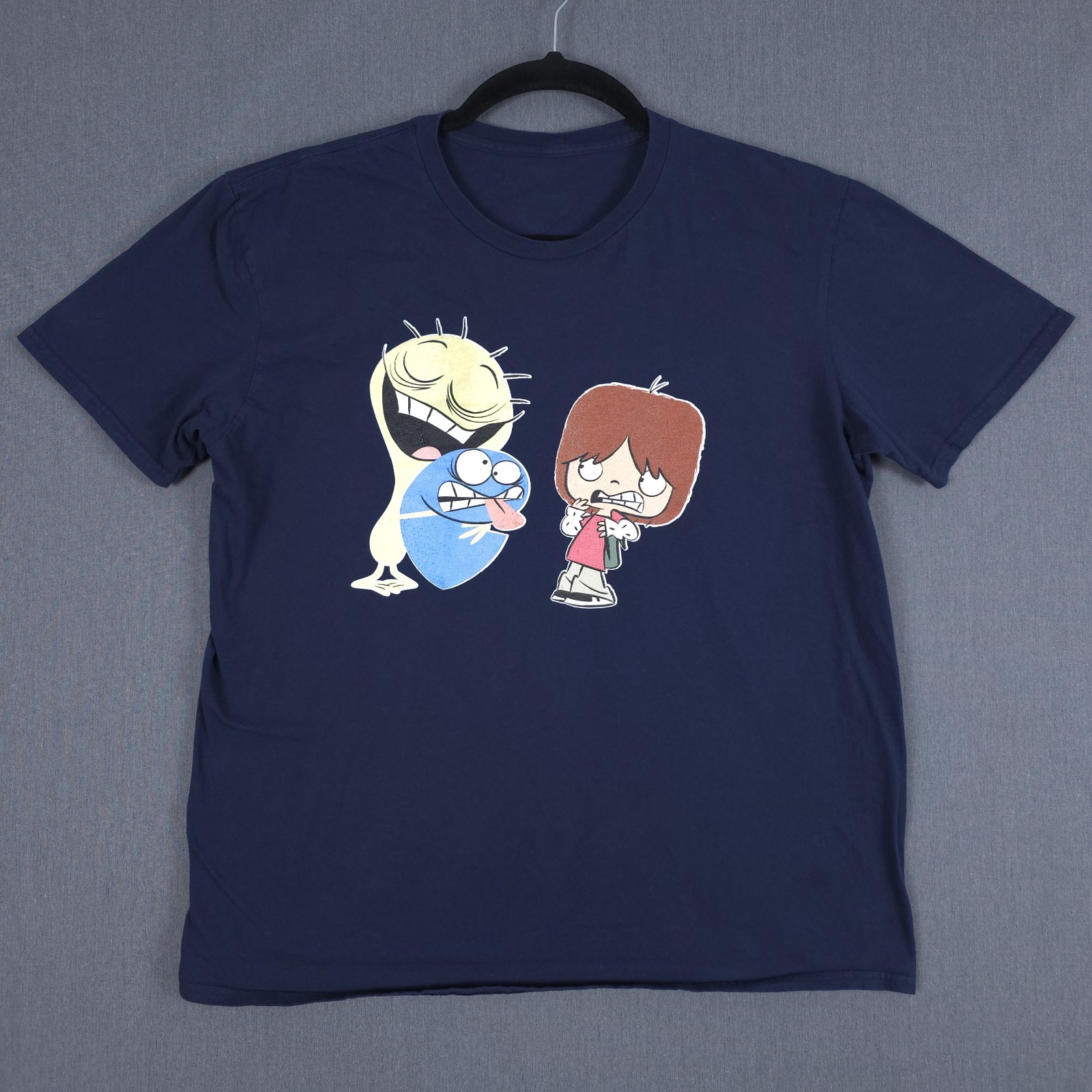 Fosters Home For Imaginary Friends Shirt Size XL Blue Mac Cheese Bloo Cartoon