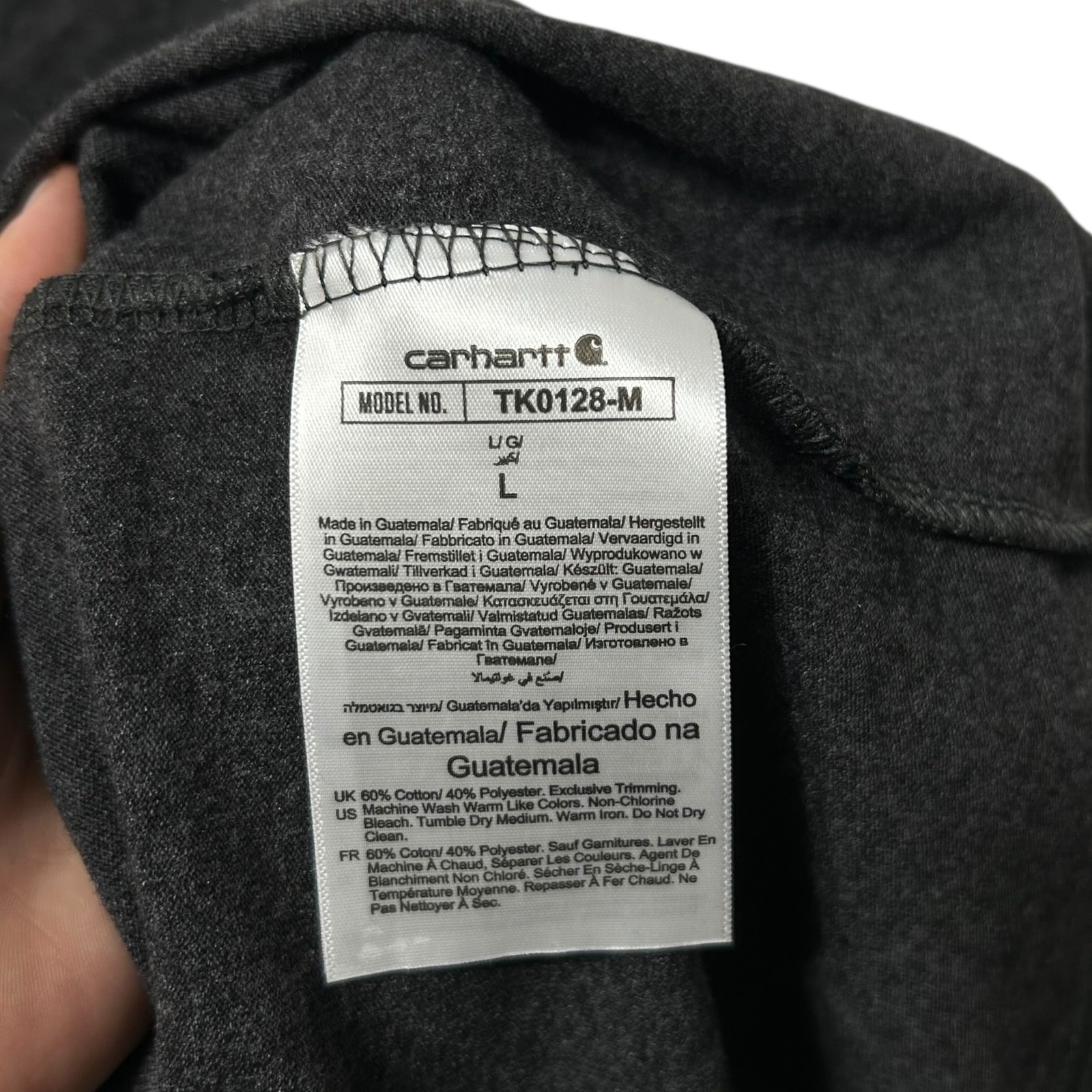 Carhartt Dearborn Loose LS Henley T-Shirt NWT Men’s Sz L Carbon Heather Casual