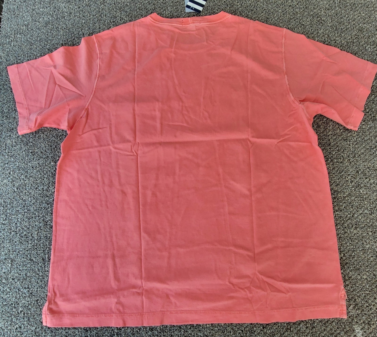 Land’s End Men’s XL 46-48 Deep Coral Sea Wash Pocket T-Shirt New With Tags