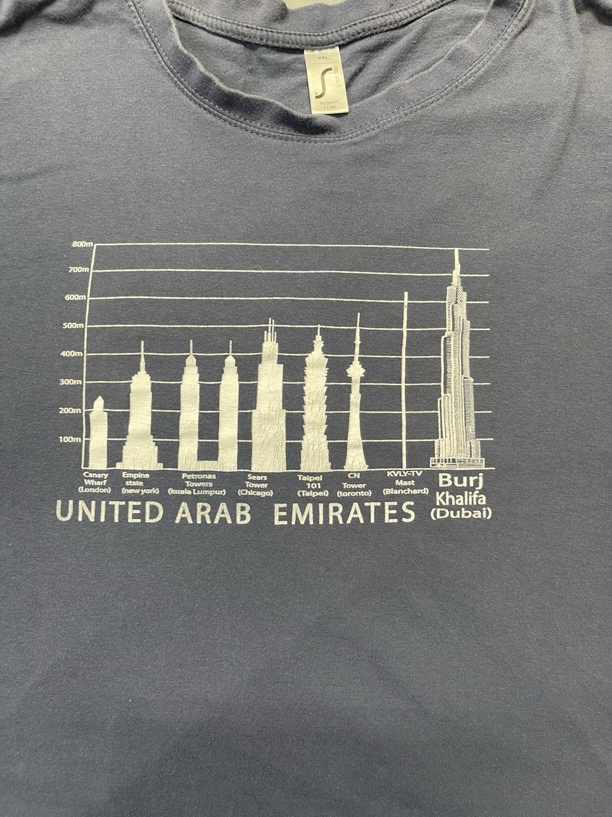 SOL’S Regent 11380 United Arab Emirates Burj Khalifa Graphic T-Shirt XXL