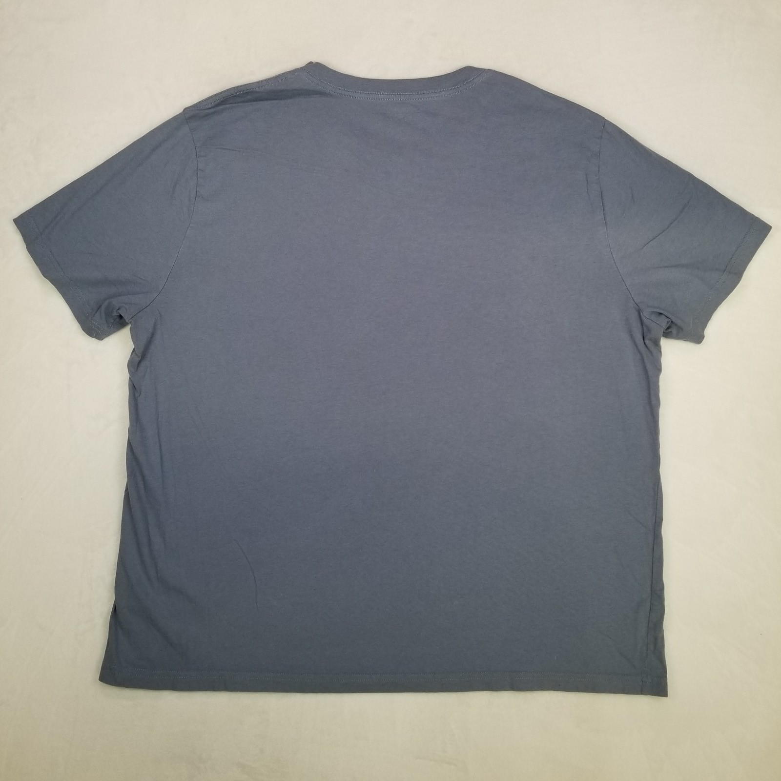 Old Navy Soft-Washed Slate Blue Basic T-Shirt Mens XXL Solid V-Neck Short Sleeve