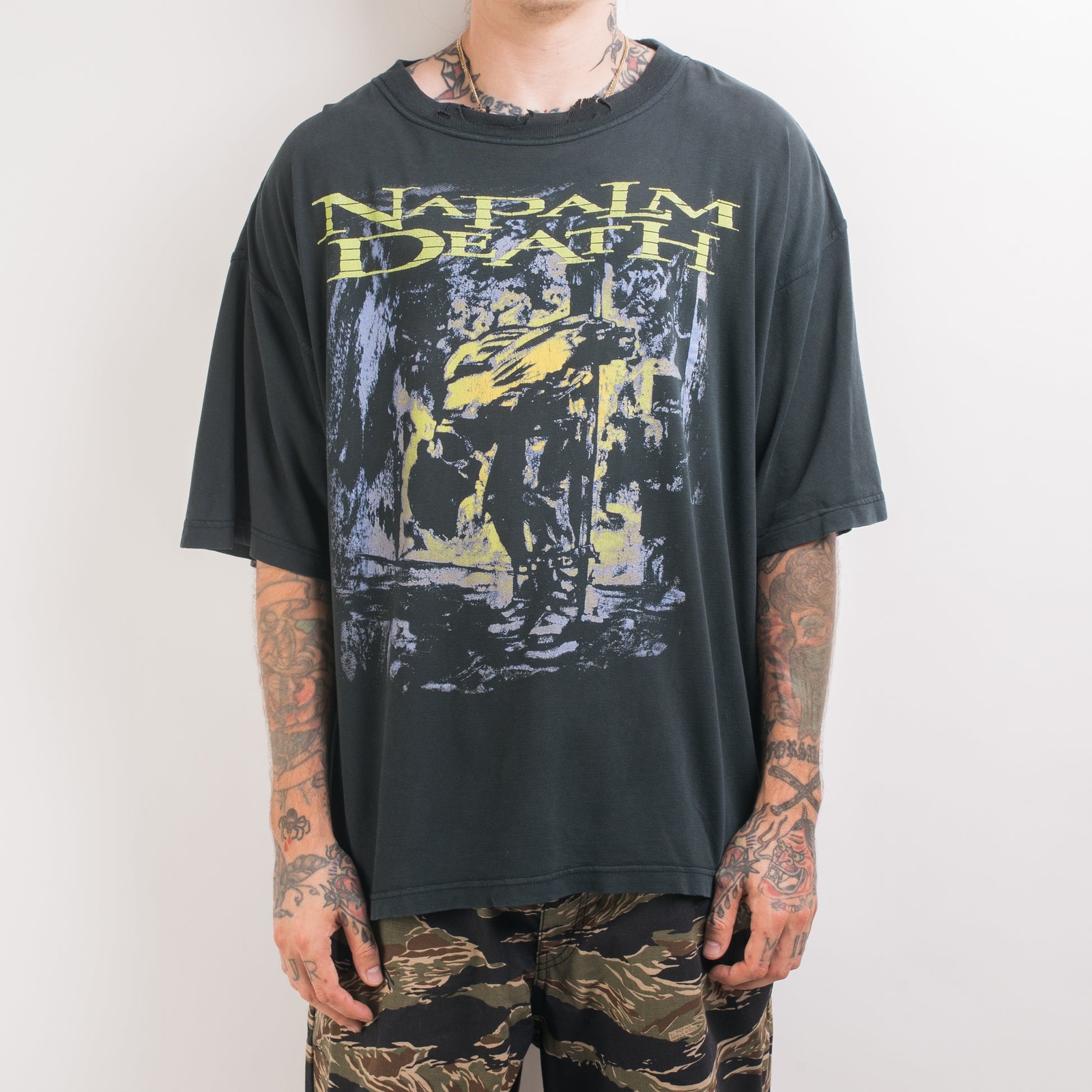 Remake 1996 Napalm Death Diatribes Australian Tour T-Shirt retro style NH27076
