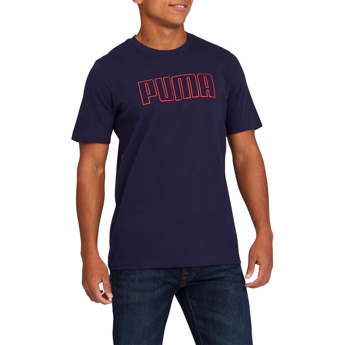NWT PUMA Men’s Double Down Tee, Ribbed collar, High Quality