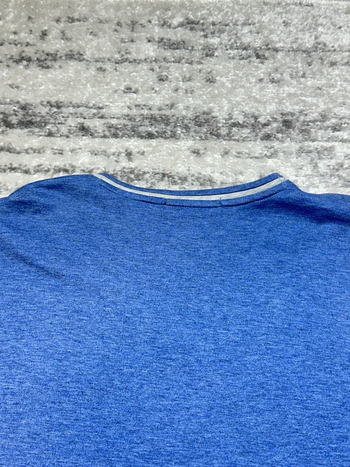 Raffi Shirt Mens 2XL Blue Trim V Neck Tee 100% Cotton Soft Lightweight