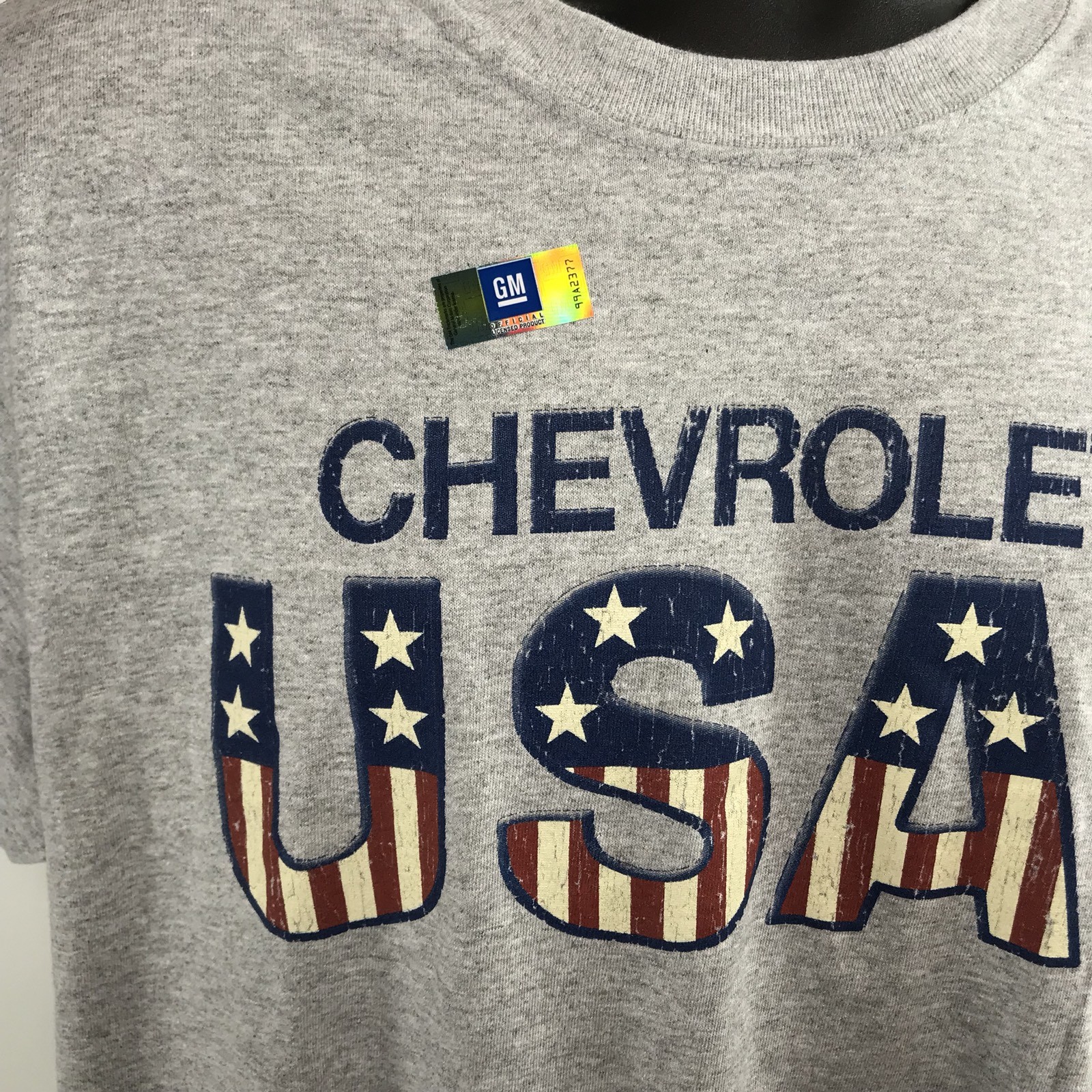Chevrolet Chevy USA 1 American Flag Pickup Truck Gray T-Shirt
