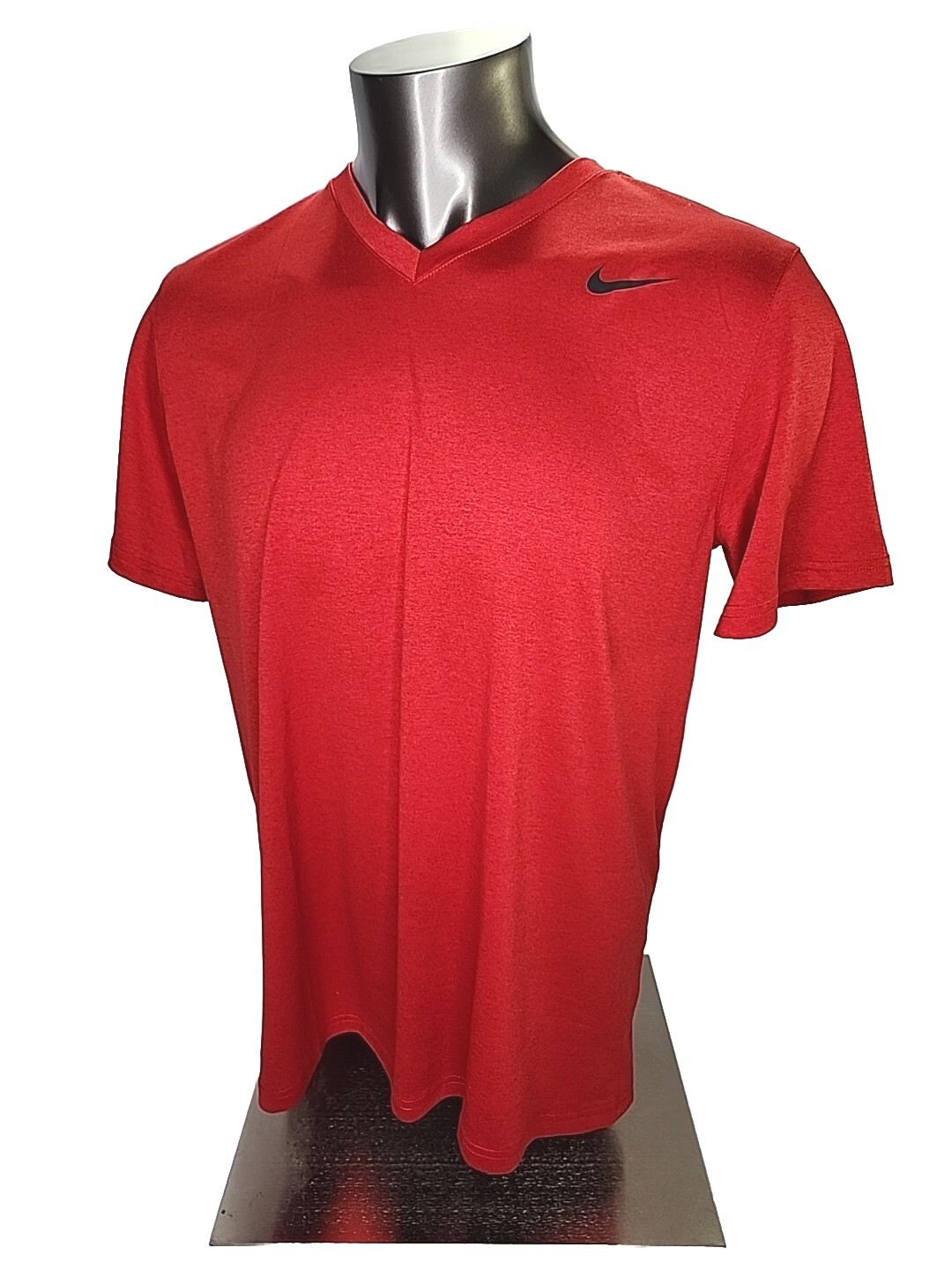 Nike T-Shirt Sz L Dri Fit 718839-687 Anti Odor Red Black Men’s