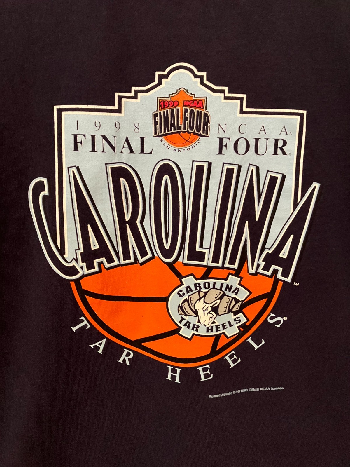 Vintage 1998 North Carolina NCAA Final Four Shirt Men XL Tar Heel Basketball 90s