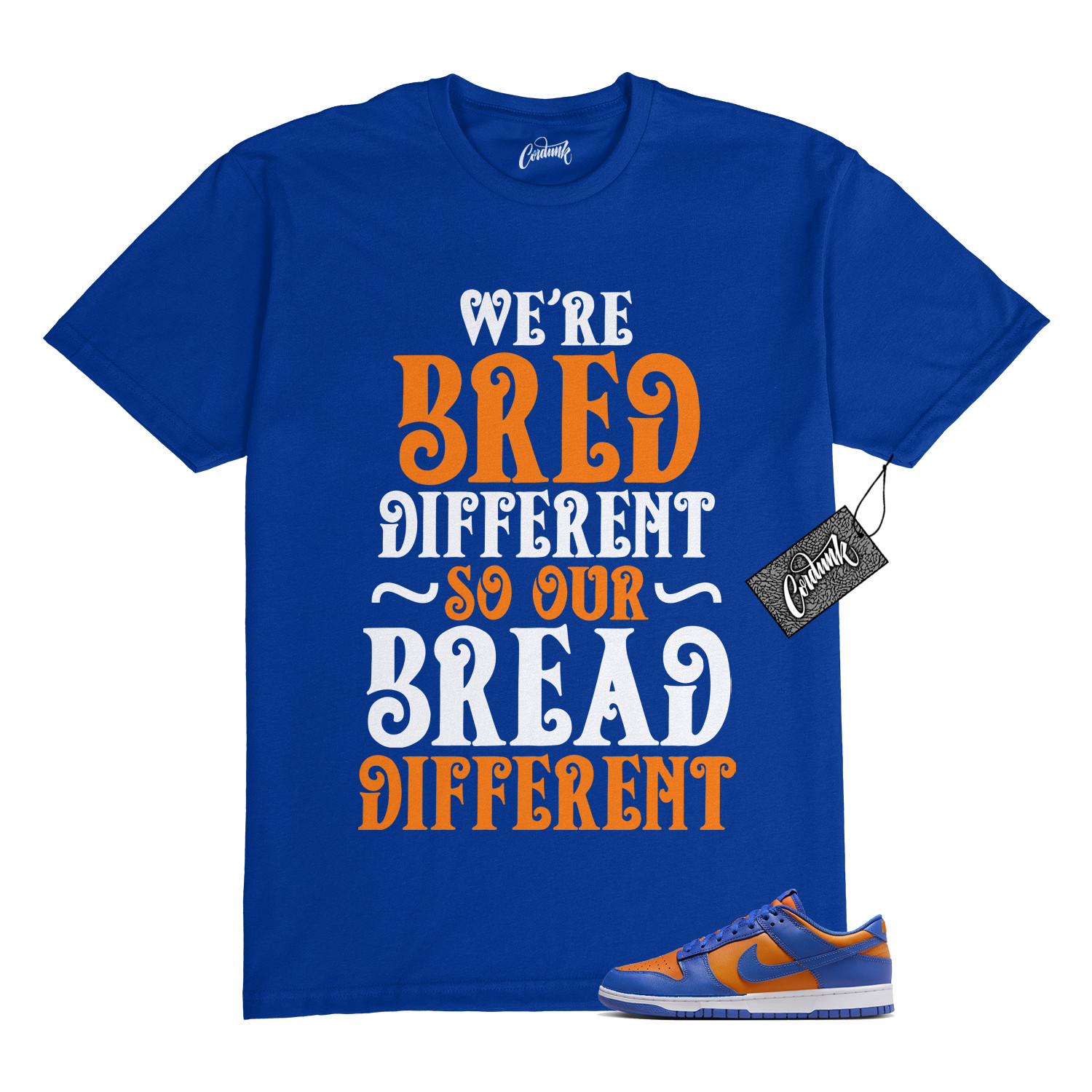 Dunk Knicks Team Royal Blue Orange Low Bright Ceramic T Shirt to Match BREAD