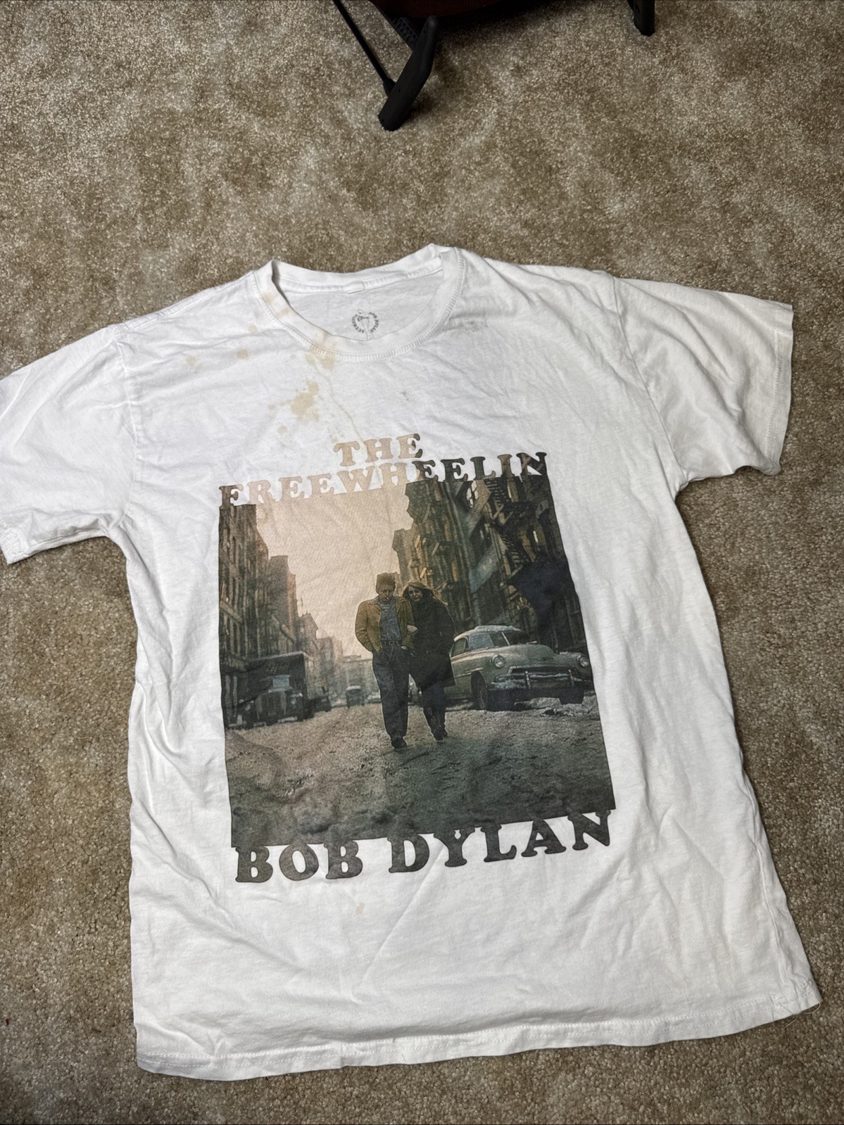Bob Dylan The Freewheelin’ Bob Dylan T Shirt Men’s Rock & Roll Classic Size M