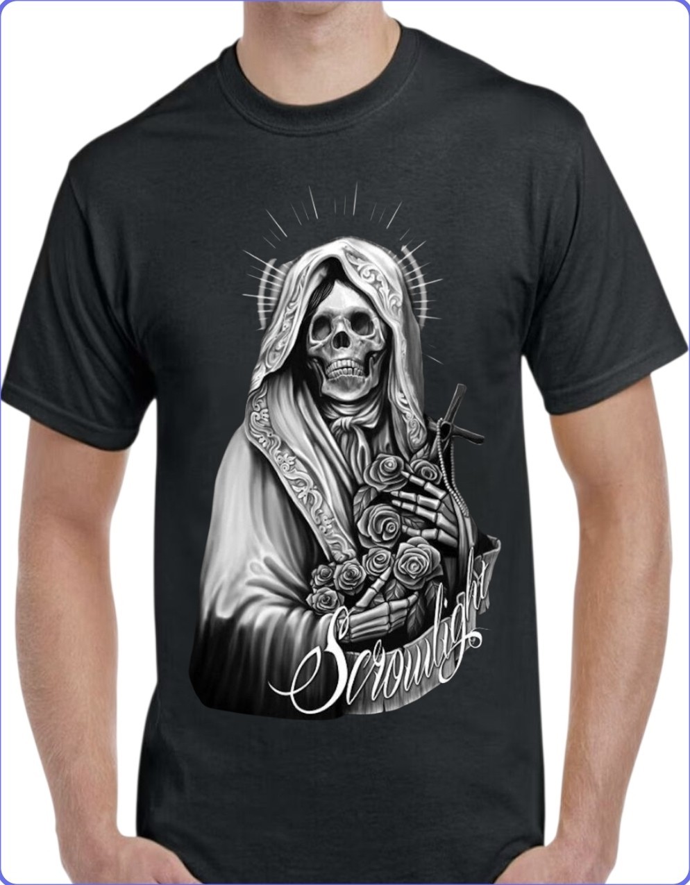 Tattoo Graphic Black Men’s T-Shirt Small To 3X-Large Style #8