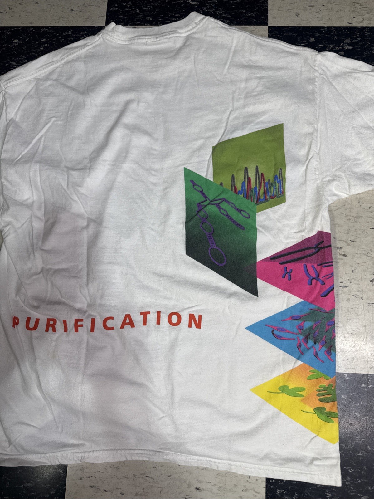Vintage Sigma Nucleic Acid Purification Shirt Mens XL White Hanes DNA Tee 90s