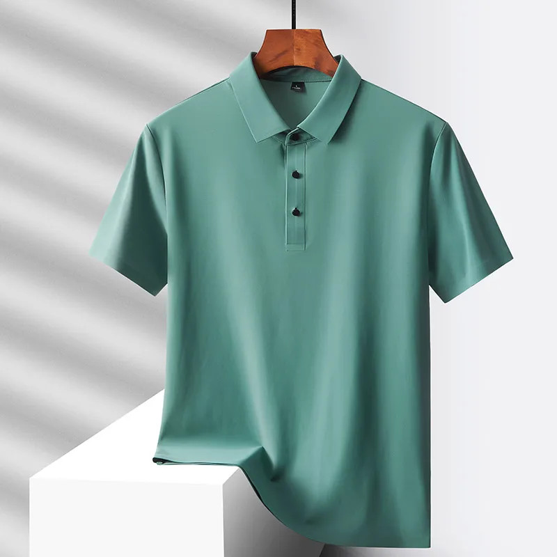 Men Summer Ice Silk Quick Dry Polo Shirt Casual Office Golf Top Tee Tshirt Gift