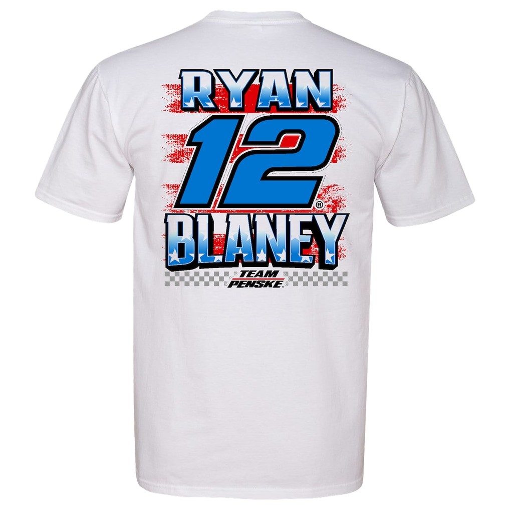 Ryan Blaney #12 Bodyarmour Flash IV Patriotic Car T Shirt NASCAR Tee