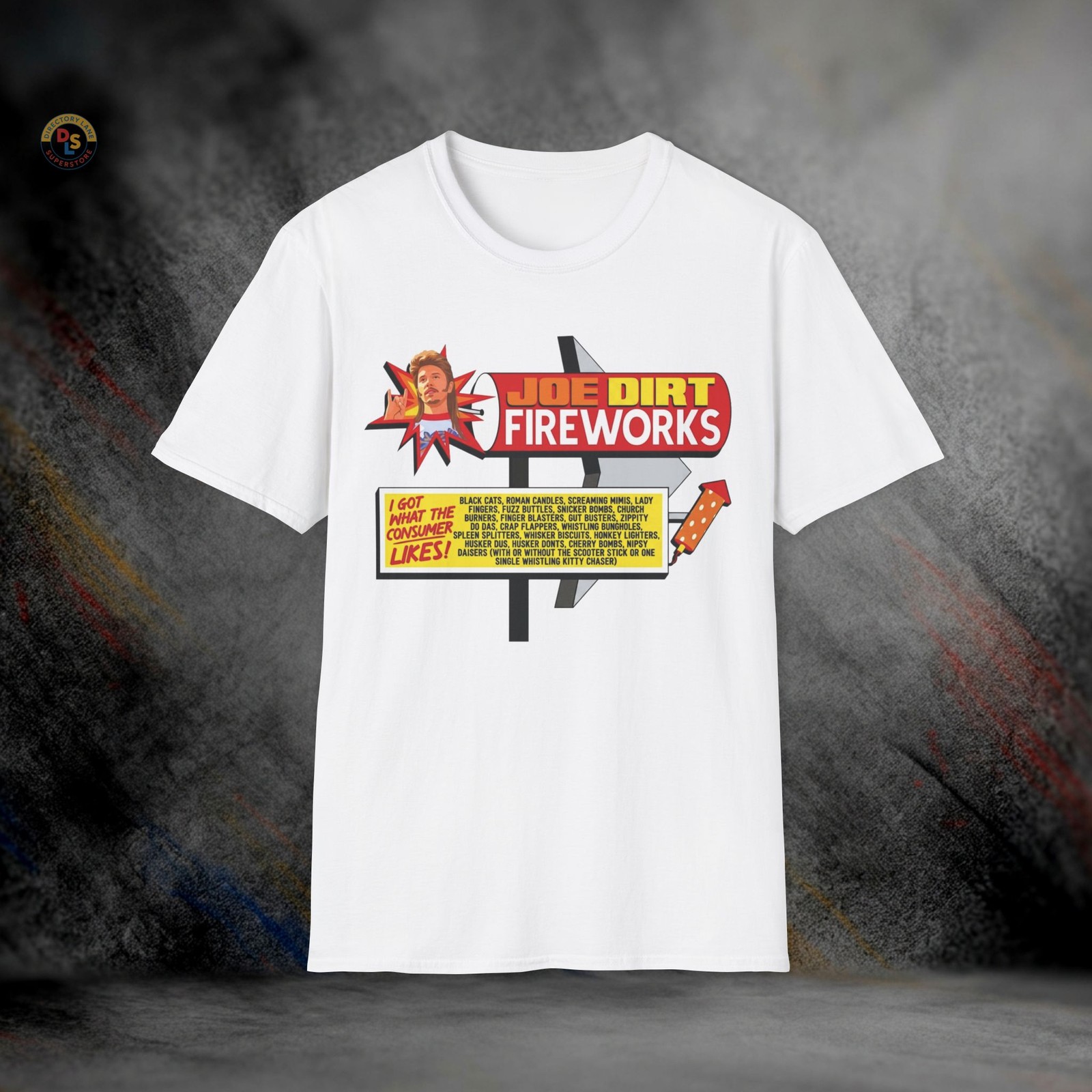 Joe Dirt Fireworks T-Shirt | Softstyle Tee