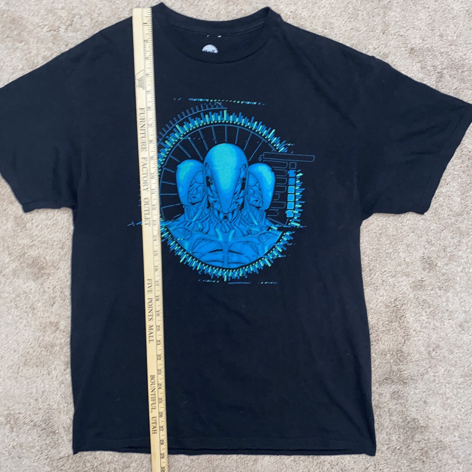 West World Synthetic Drone Robot Heads T-Shirt Large Black HBO TV Sci-Fi Mystery