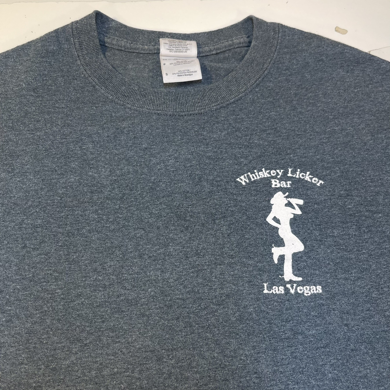 WHISKEY LICKER Dive BAR Liquor In the Front Poker in the Rear Casino T SHIRT S