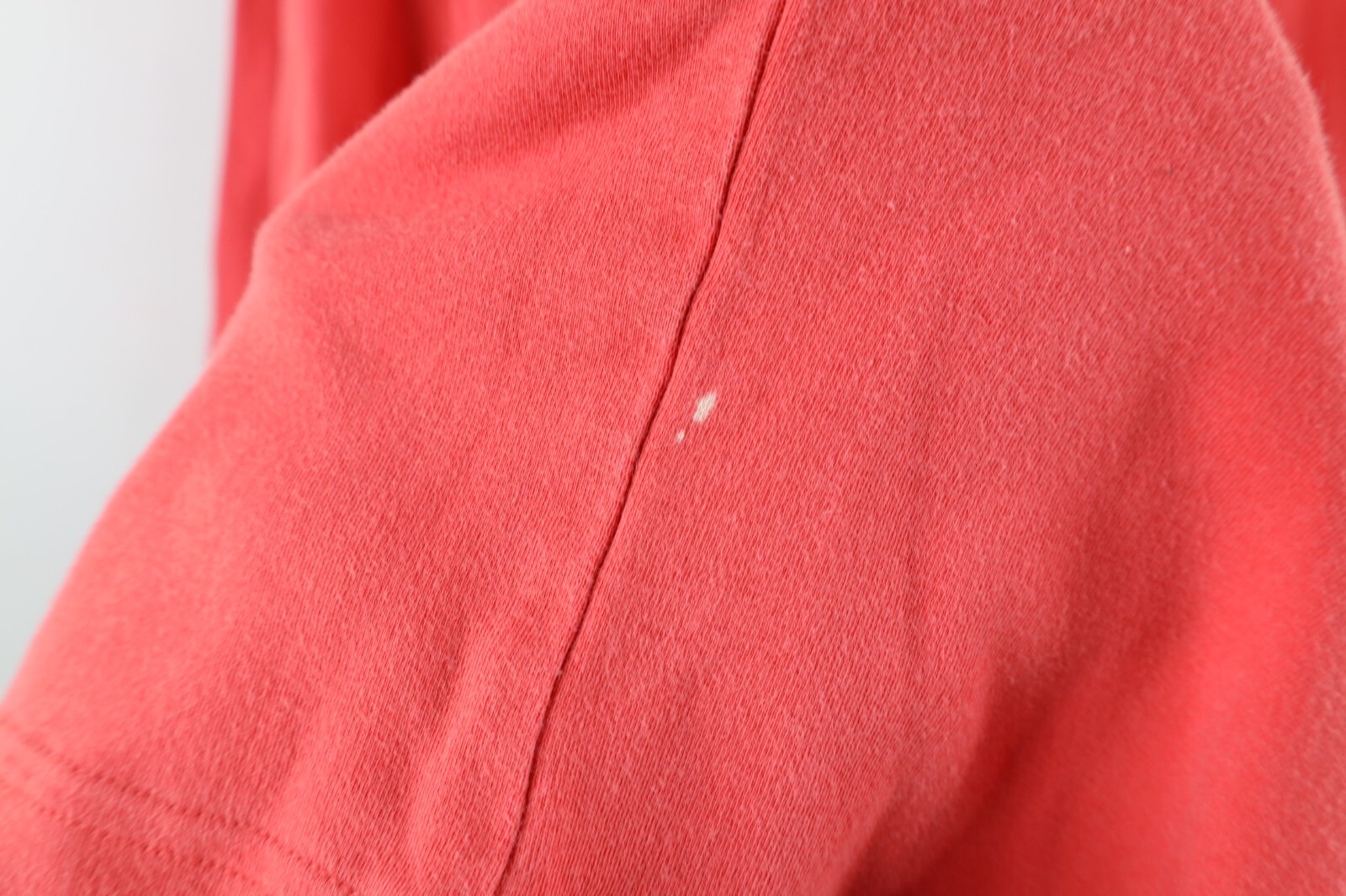 Vintage 90s IOU Mens Medium Blank Baggy Fit Short Sleeve Pocket T-Shirt Salmon