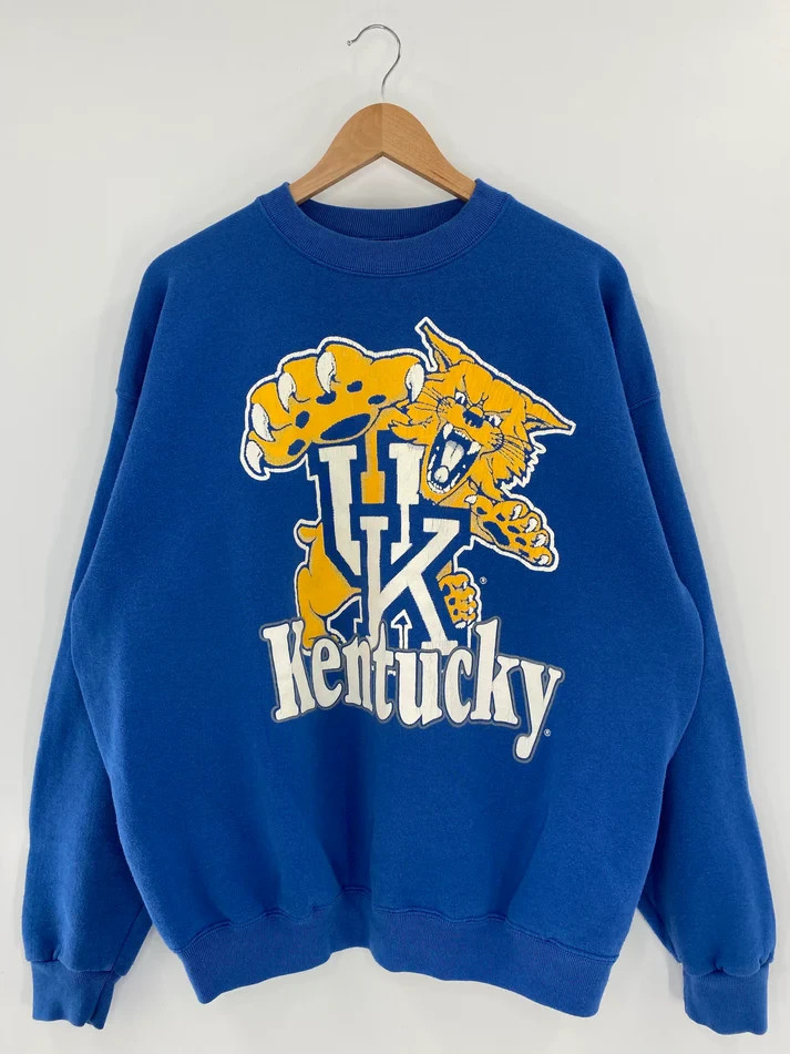 Vintage Kentucky Wildcats Basketball Team royal color Sweatshirt VK06997