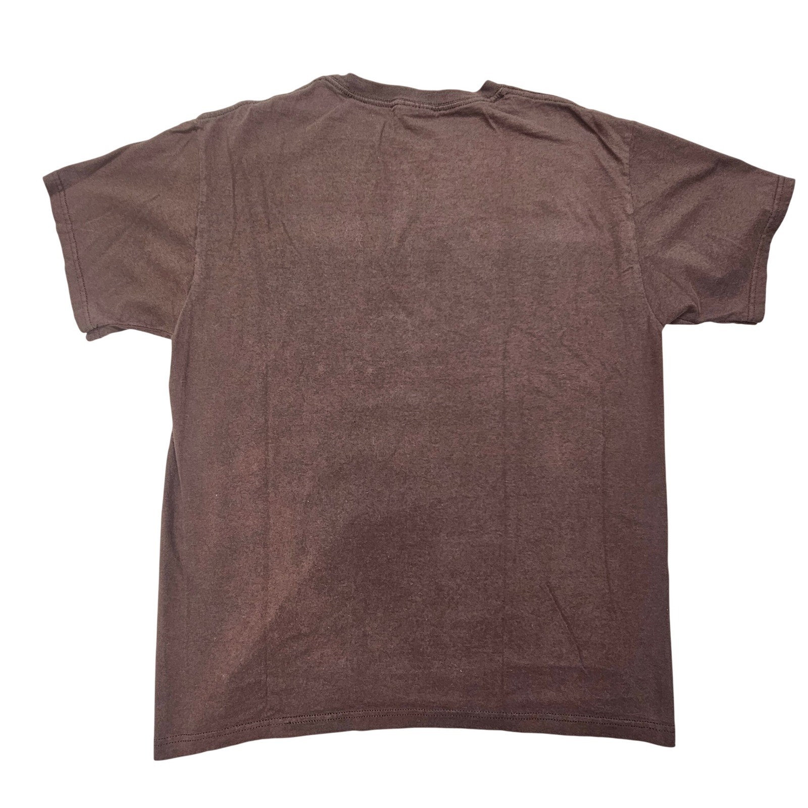 Jerzees Mens Faith Hebrews 11:1 Christian Graphic T-Shirt Brown L G Heavyweight