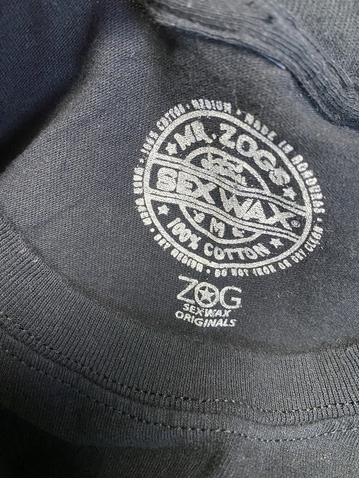 Sex Wax Fade (Logo in Color) Black Short Sleeve T-shirt Legendary Mr Zogs Mens M
