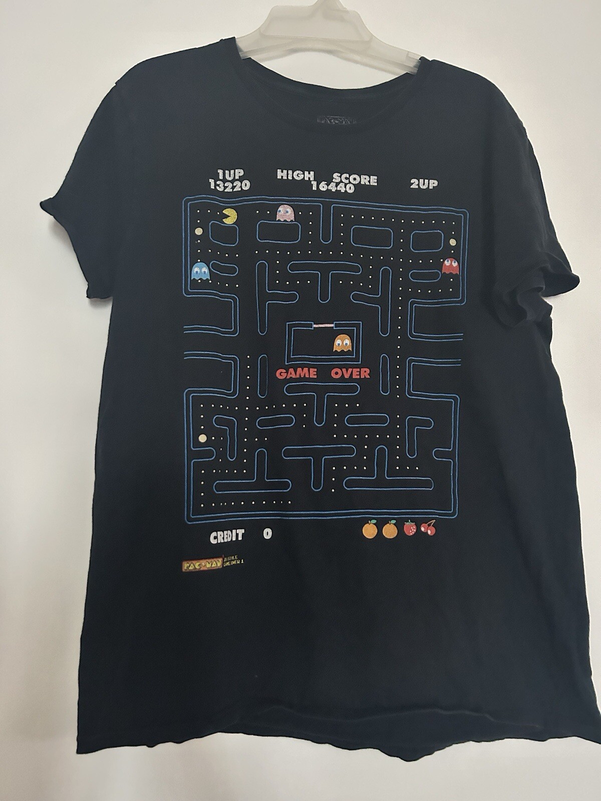 Pac-Man Men’s Game Over High Score Retro Gaming Graphic Print T-Shirt L