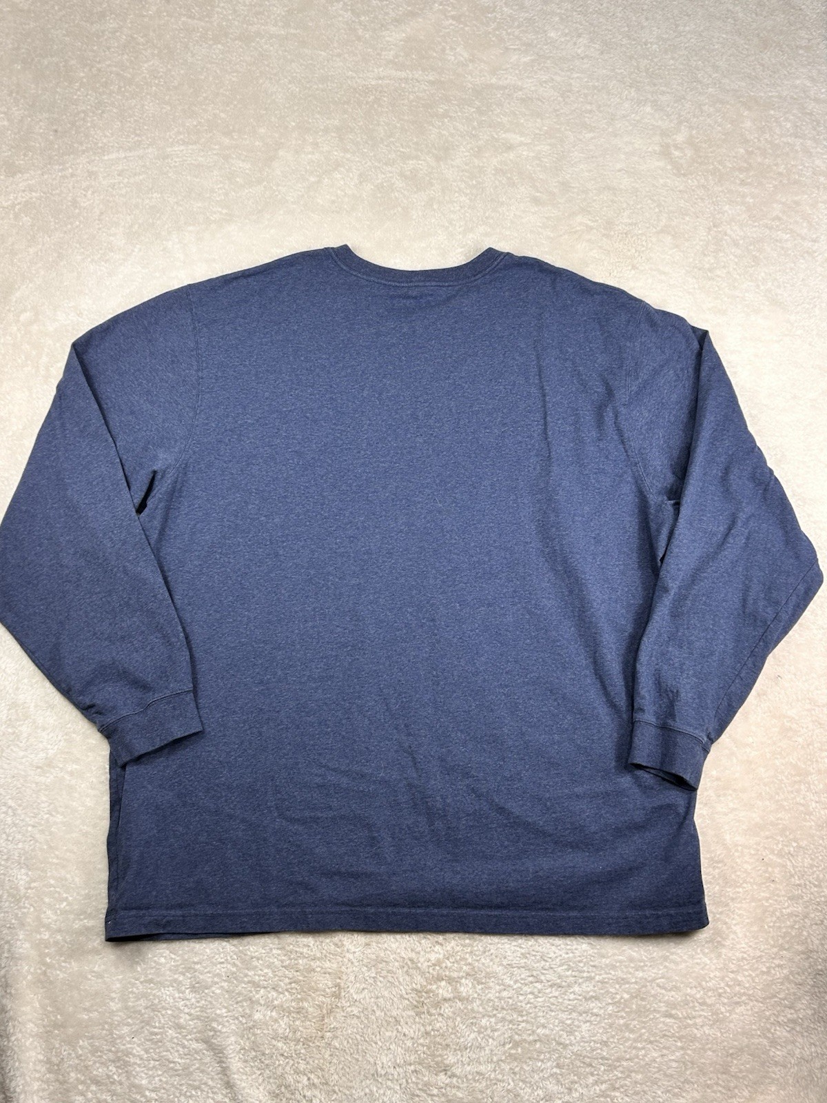 Carhartt K126 Men’s Heavyweight Long-Sleeve Pocket T-Shirt Blue 3XLT Loose Fit