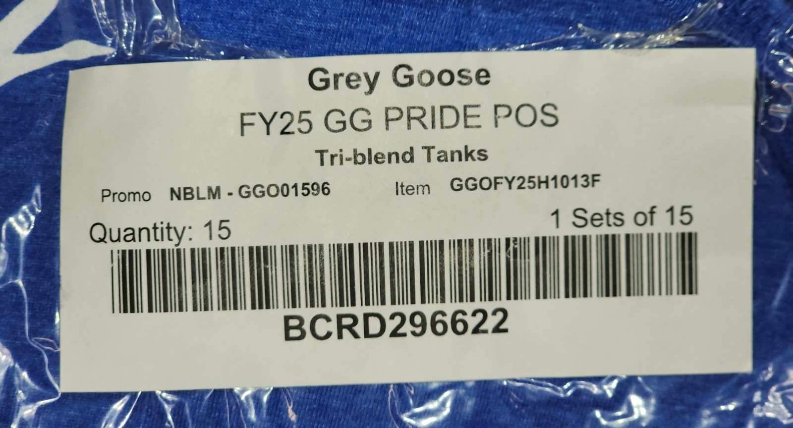 Grey Goose Vodka Men Blue Sleeveles Branded Tank Top Graphic Print Logo French M