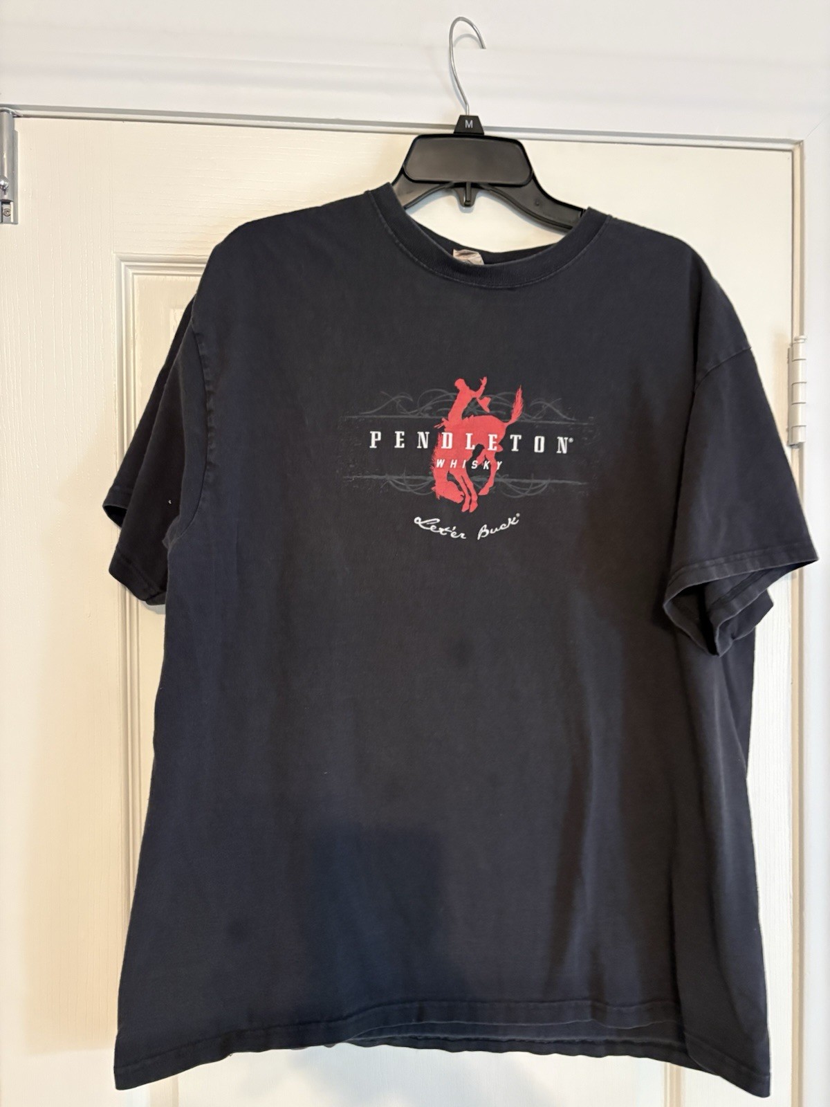 Pendleton Whisky Tee XL Black Graphic Shirt Let’er Buck Cowboy Western