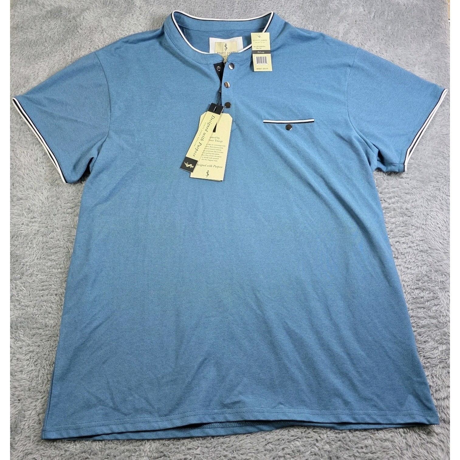 Scott James Tee Shirt Size 3XL Blue NWT