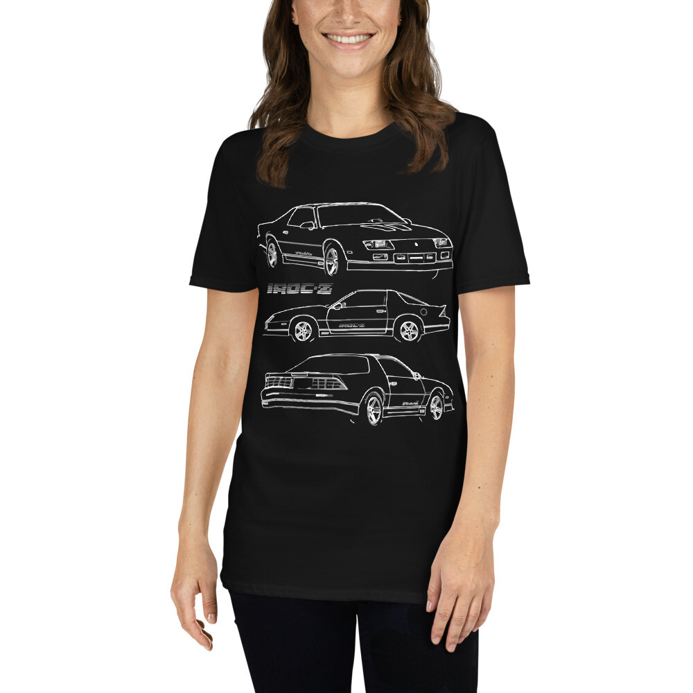 1987 Camaro IROC-Z Owner Gift Custom Outline Art Short-Sleeve Unisex T-Shirt