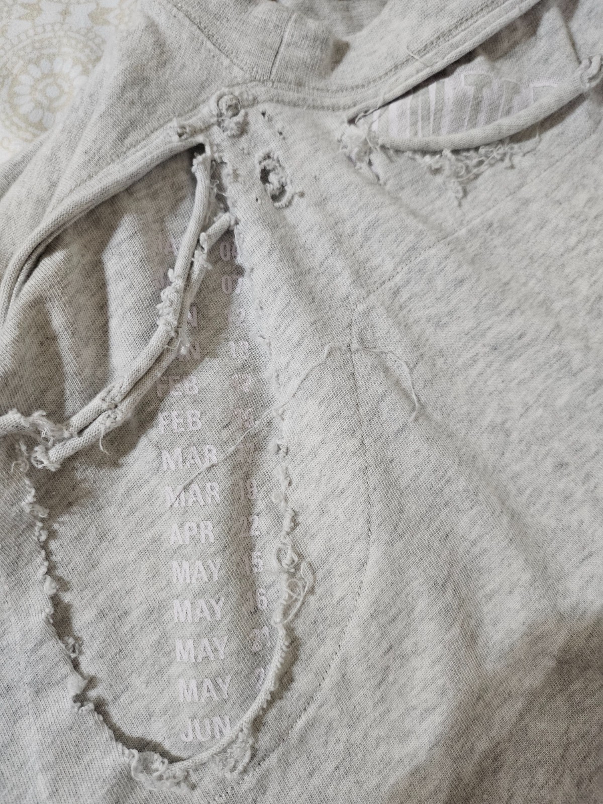 Balenciaga 3B Sports Icon Repaired Destroyed Oversized T-Shirt Gray Size 2