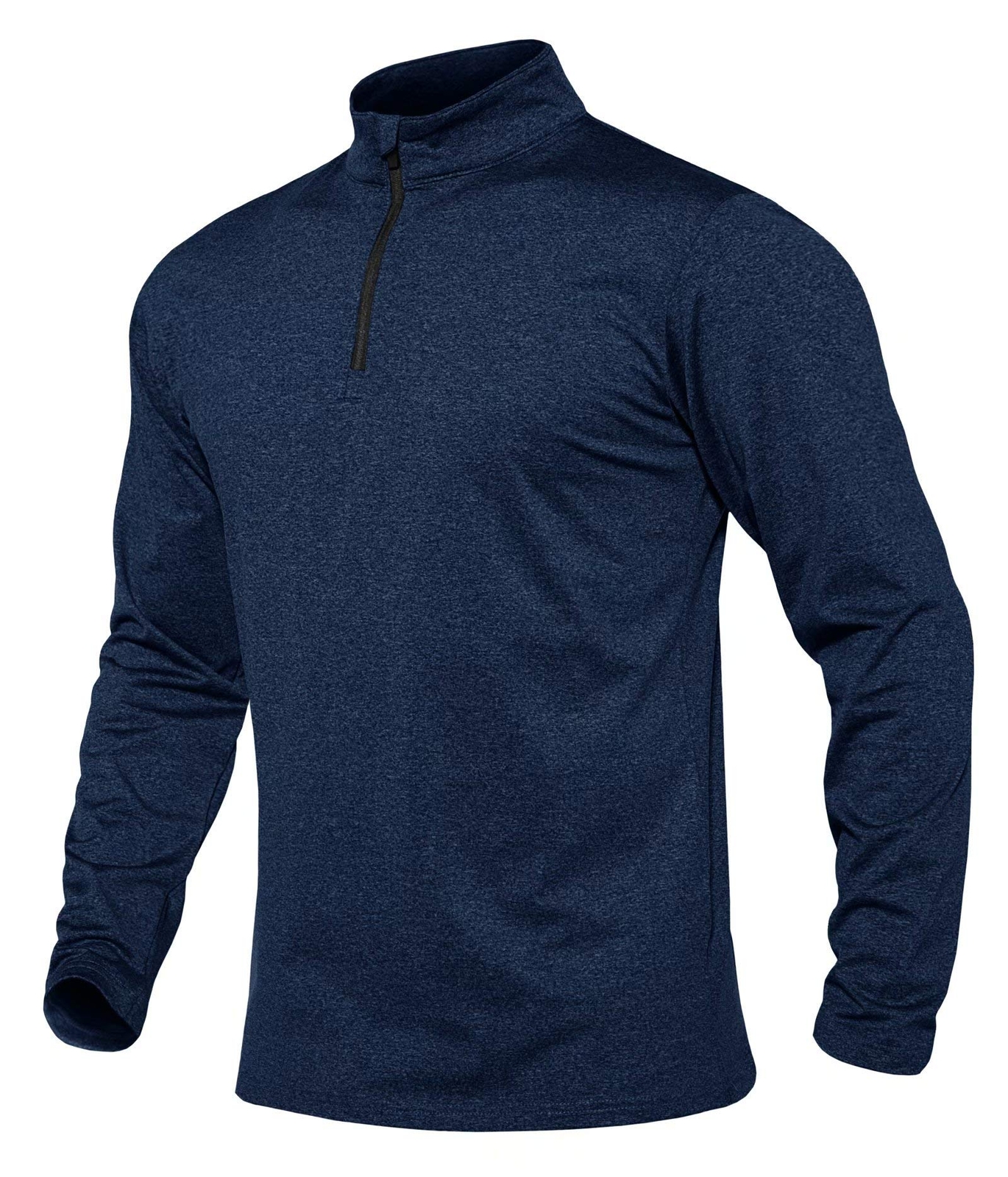 Men’s 1/4 Zip Lightweight Fleece Sweatshirt Gym Workout Sport Long Sleeve Shirts