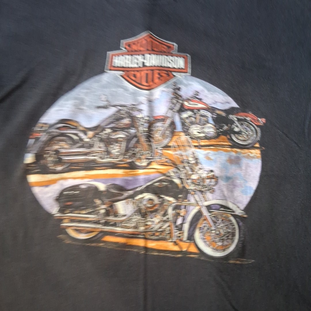 Harley Davidson Pat Rogers Speedway Tshirt Sz XL Black -3 Harley Cycles Graphic