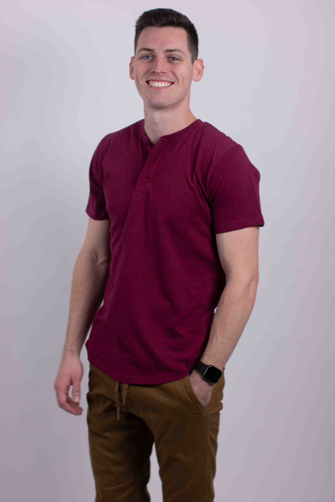 Men’s Short Sleeves Henley T-shirt