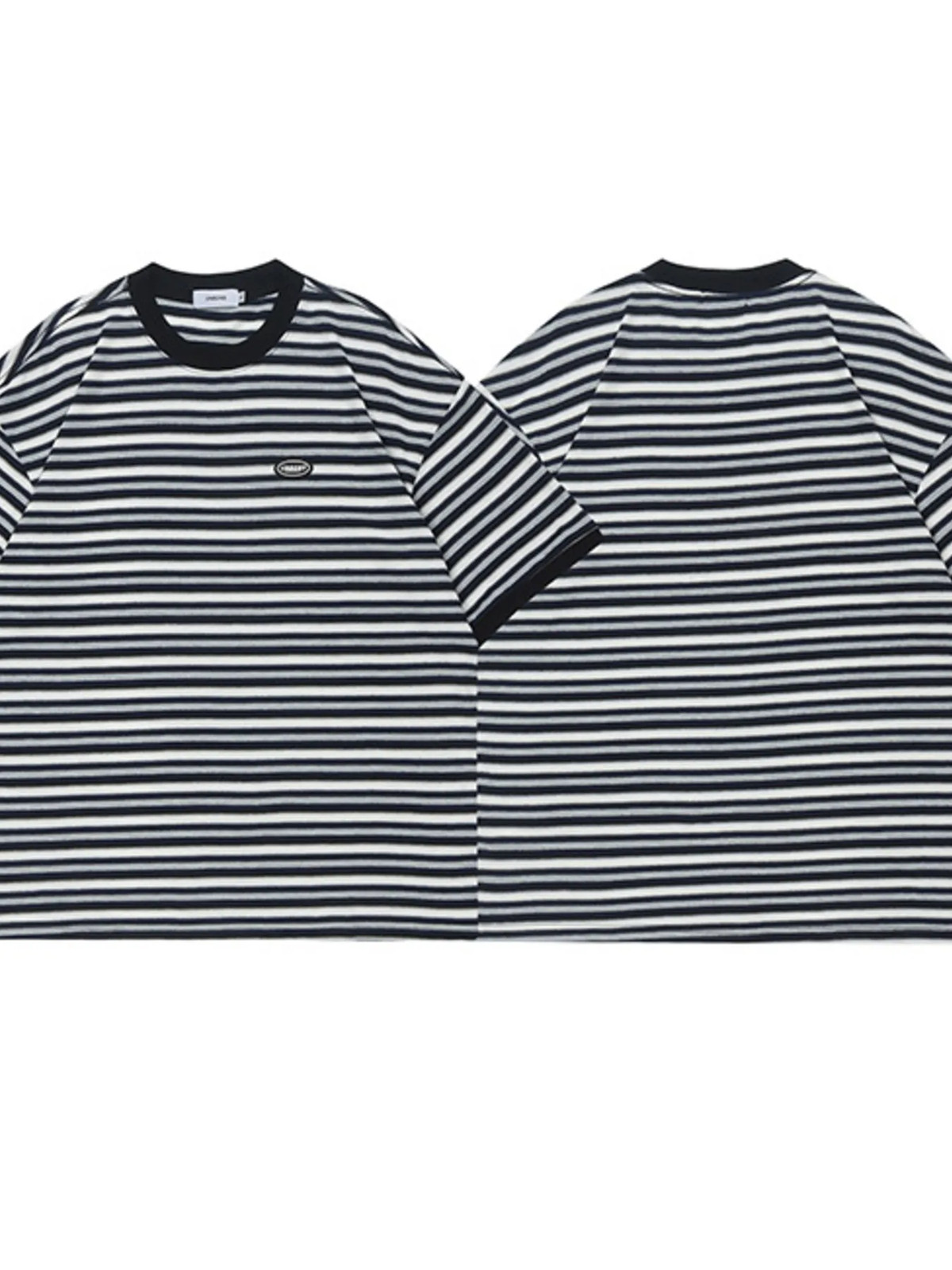 Men’s Classic Striped Cotton Crew Neck T-Shirt