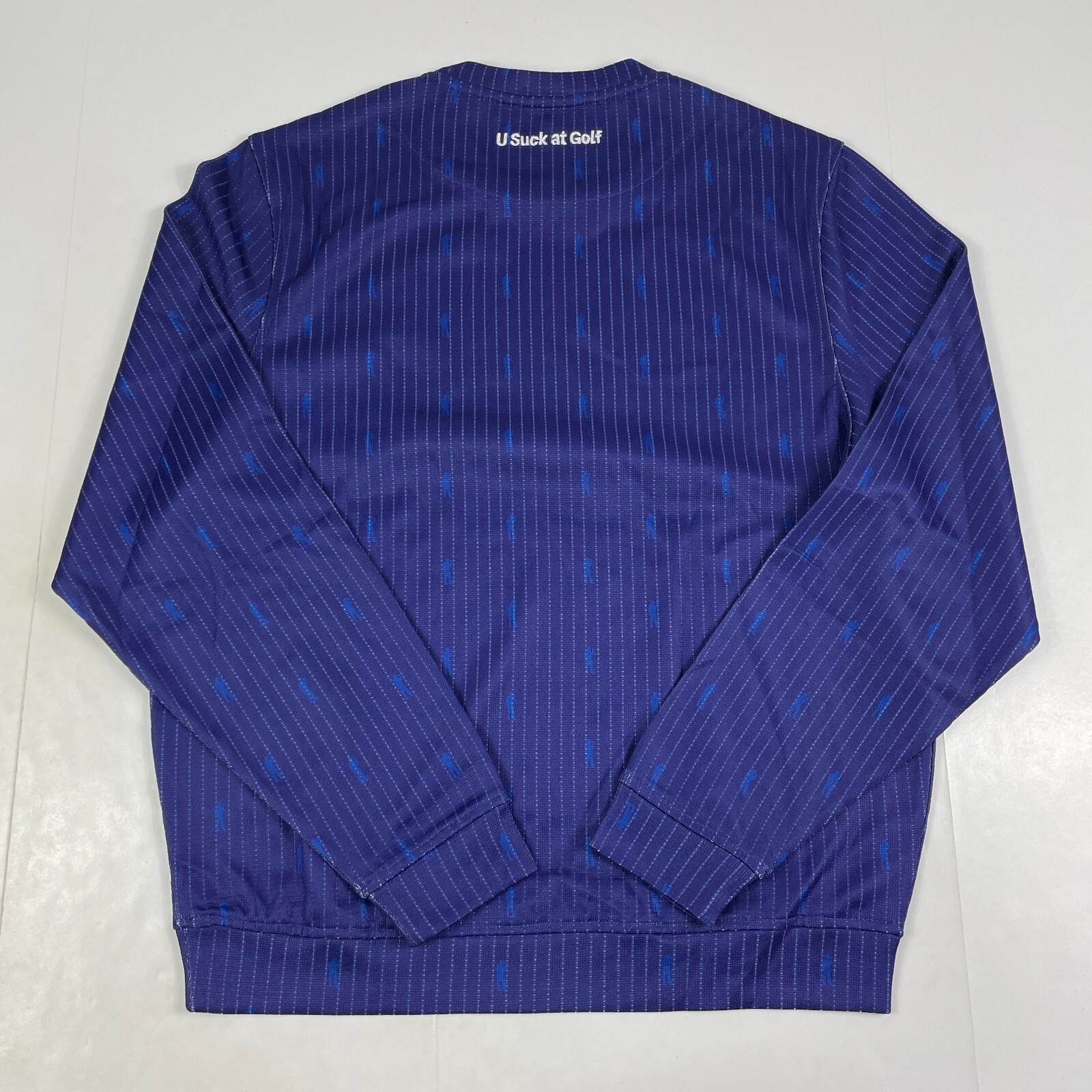 U Suck At Golf Shirt Mens Small Purple Golf Long Sleeve Crew Neck Golfing USAG