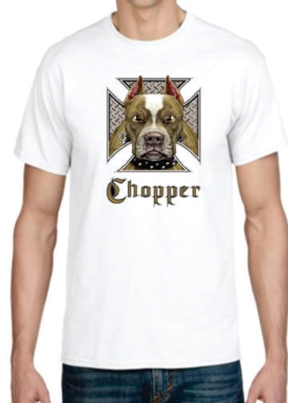 Adult DryBlend® T-Shirt – ( CHOPPER – BIKER / CHOPPER / PIT BULL)