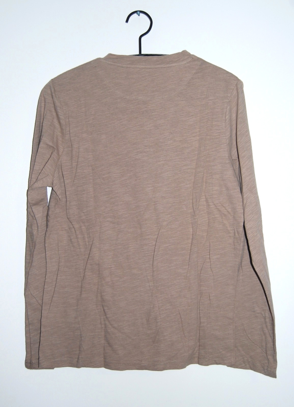 NWT Designer Scott James Men’s Light Brown Wes Long Sleeve Henley Shirt sz S