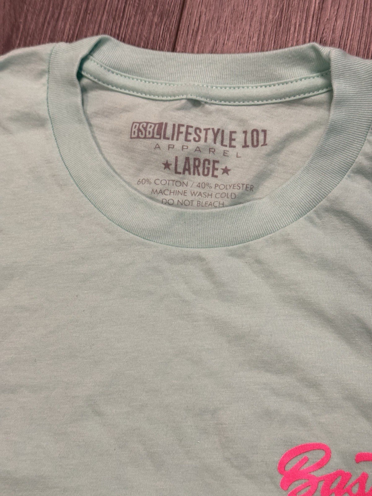 BSBL Lifestyle 101 Men’s Green Baseball Graphic Logo Crew Neck T-Shirt L