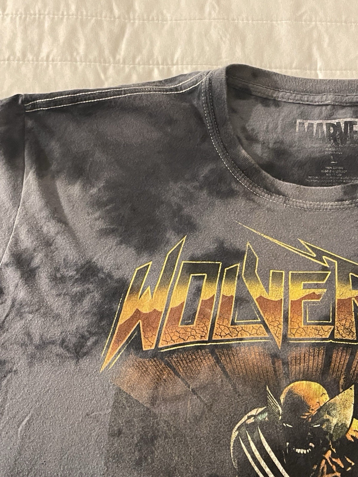 Marvel Wolverine Graphic Print T-Shirt Crew Neck Short Sleeve Cotton Knit XL